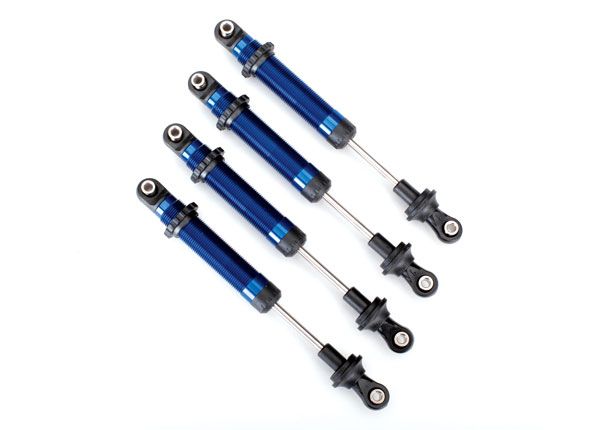 8160X Traxxas Shocks, GTS, aluminum (blue-anodized) (assembled without springs) (4) (for use with #8140X TRX-4® Long Arm Lift Kit)