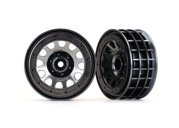 8171 Traxxas Wheels, 2.2", Method Race Wheels® 105 Beadlock (black chrome, beadlock)