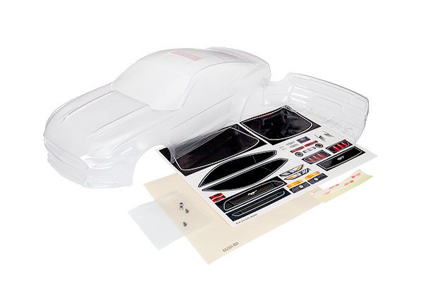 8312 - Body, Ford Mustang (clear, requires painting)/ window masks/ decal sheet