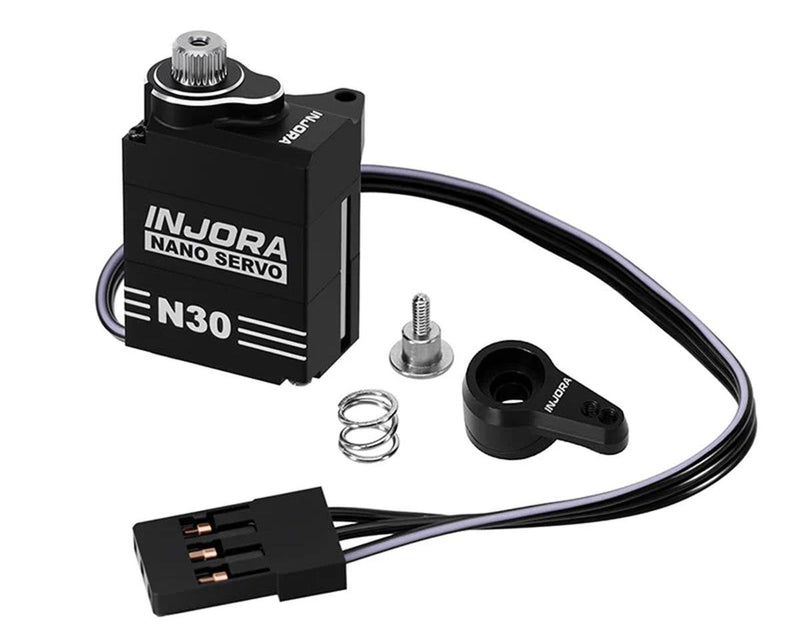 INJINJS-N30 Injora SCX30 N30 Nano High Torque Metal Gear Aluminum Servo w/Servo Saver