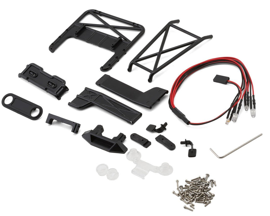 IR40-GL Injora IR40 Half Truck Hard Pre-Painted Body Set for Traxxas® TRX-4M® (Grey) (Defender®/Bronco®) w/Bed Rack & LED Lights