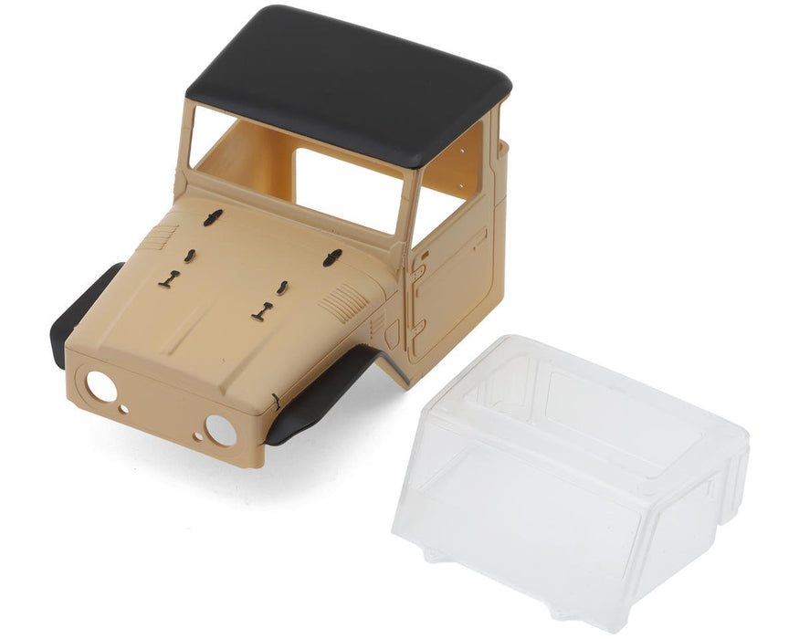 IR40-YE Injora IR40 Half Truck Hard Pre-Painted Body Set for Traxxas® TRX-4M® (Tan) (Defender®/Bronco®) w/Bed Rack & LED Lights