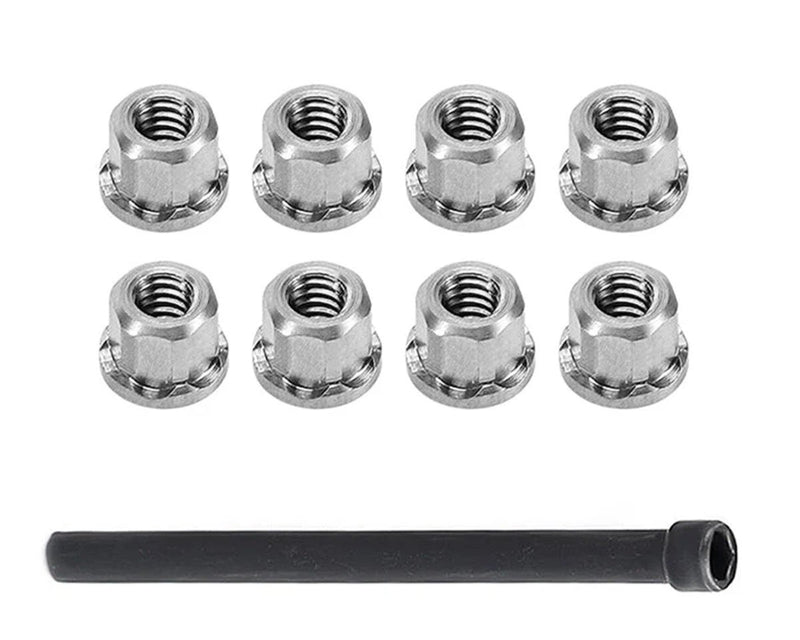 SCX30-12-8 Injora Axial SCX30 2mm Stainless Steel Wheel Nuts (8)