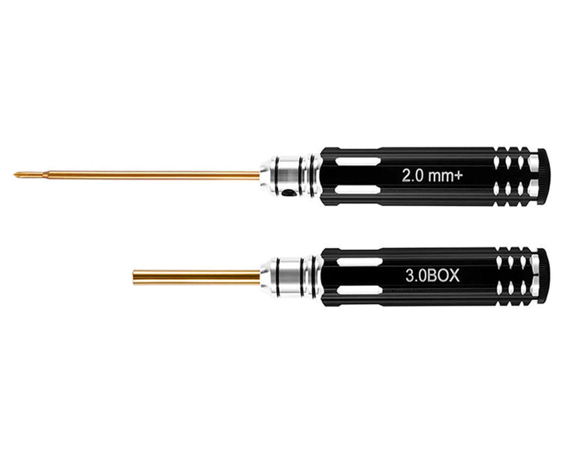 TOOL-LSD63-64 Injora Axial SCX30 Aluminum 2-Piece Metric Screwdriver & Nut Driver Tool Set (2mm Phillips/3mm Nut)