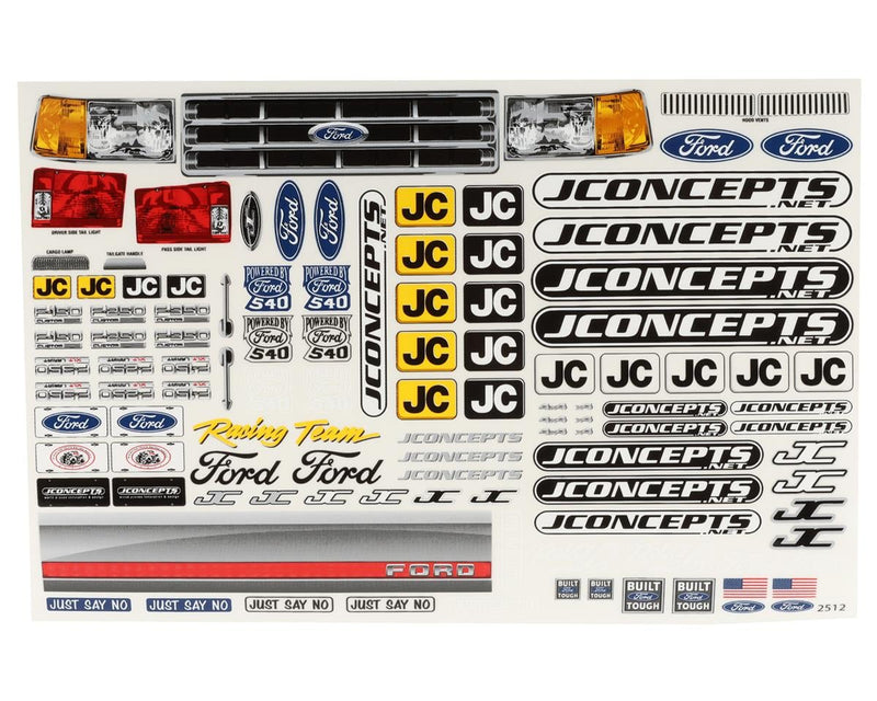 0466 JConcepts 1989 Ford Bronco 10.5" Monster Truck Body (Clear)