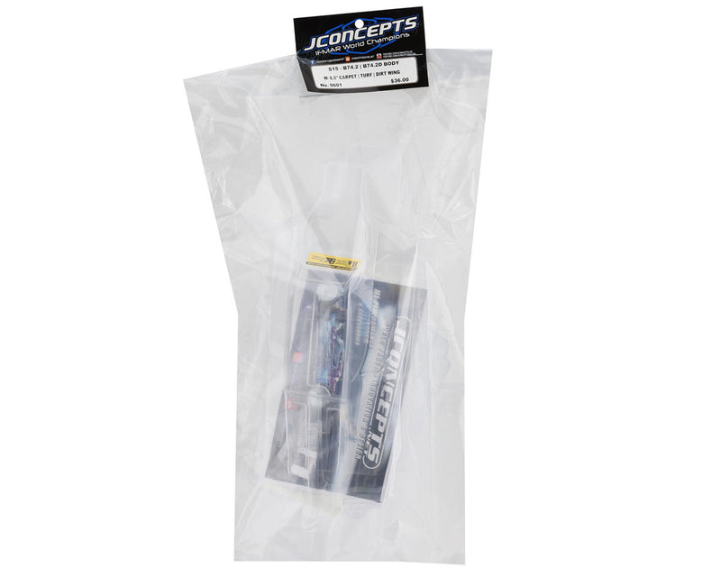 JConcepts RC10 B74.2 "S15" Buggy Body w/Carpet Wing (Clear), 0601