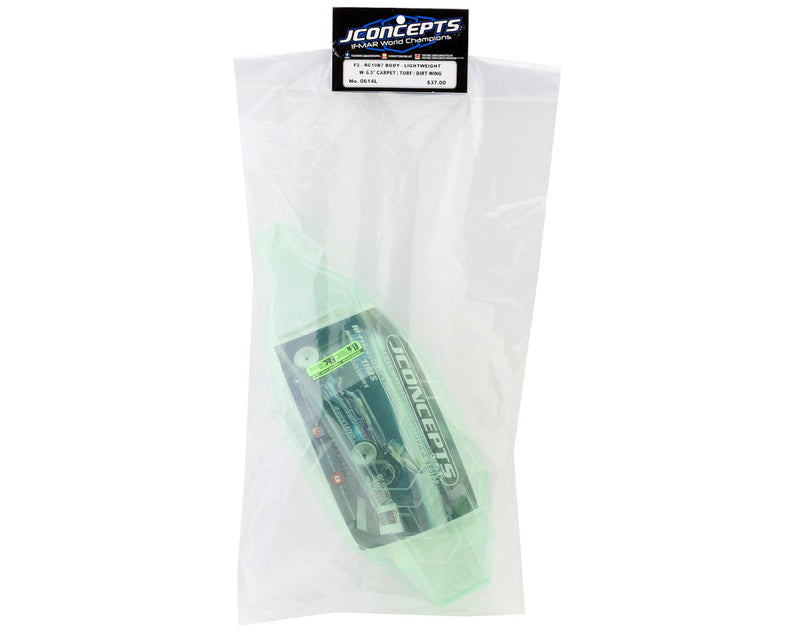 JConcepts RC10 B7/B7D "F2" Body w/Turf & Carpet Wings (Clear) (Light Weight) 0614L