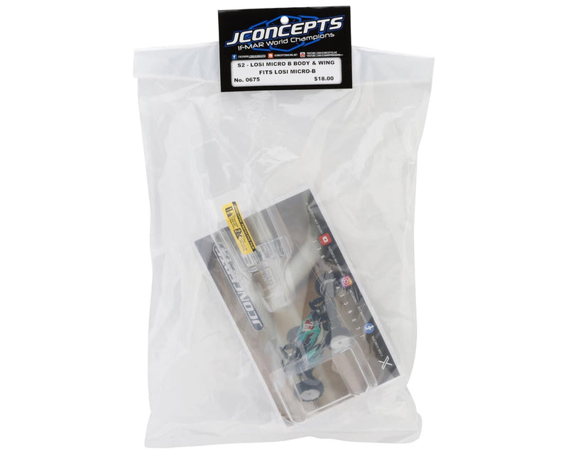 0675 JConcepts Losi Micro-B "S2" Body w/Wing (Clear)