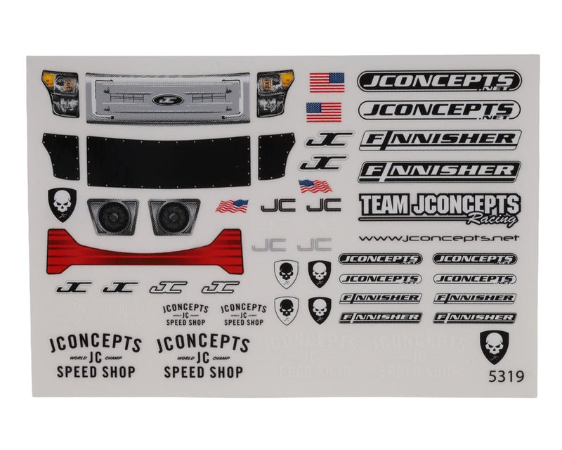 0705 JConcepts Losi® Micro-T™ Finnisher Stadium Truck Body w/Spoiler (Clear)