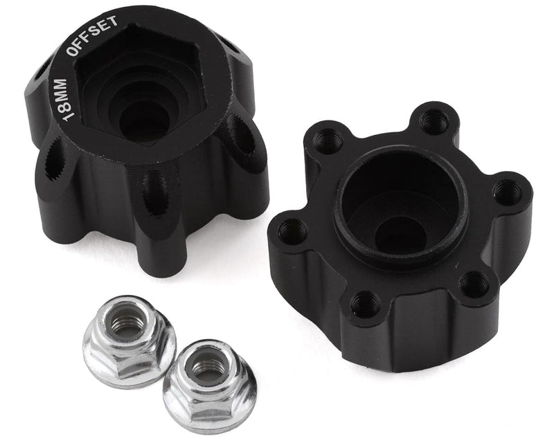 2402 JConcepts Tribute 12mm Aluminum Hex Adaptor (Black) (2) (18mm Offset)