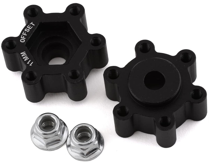 2403 JConcepts Tribute 12mm Aluminum Hex Adaptor (Black) (2) (11mm Offset)