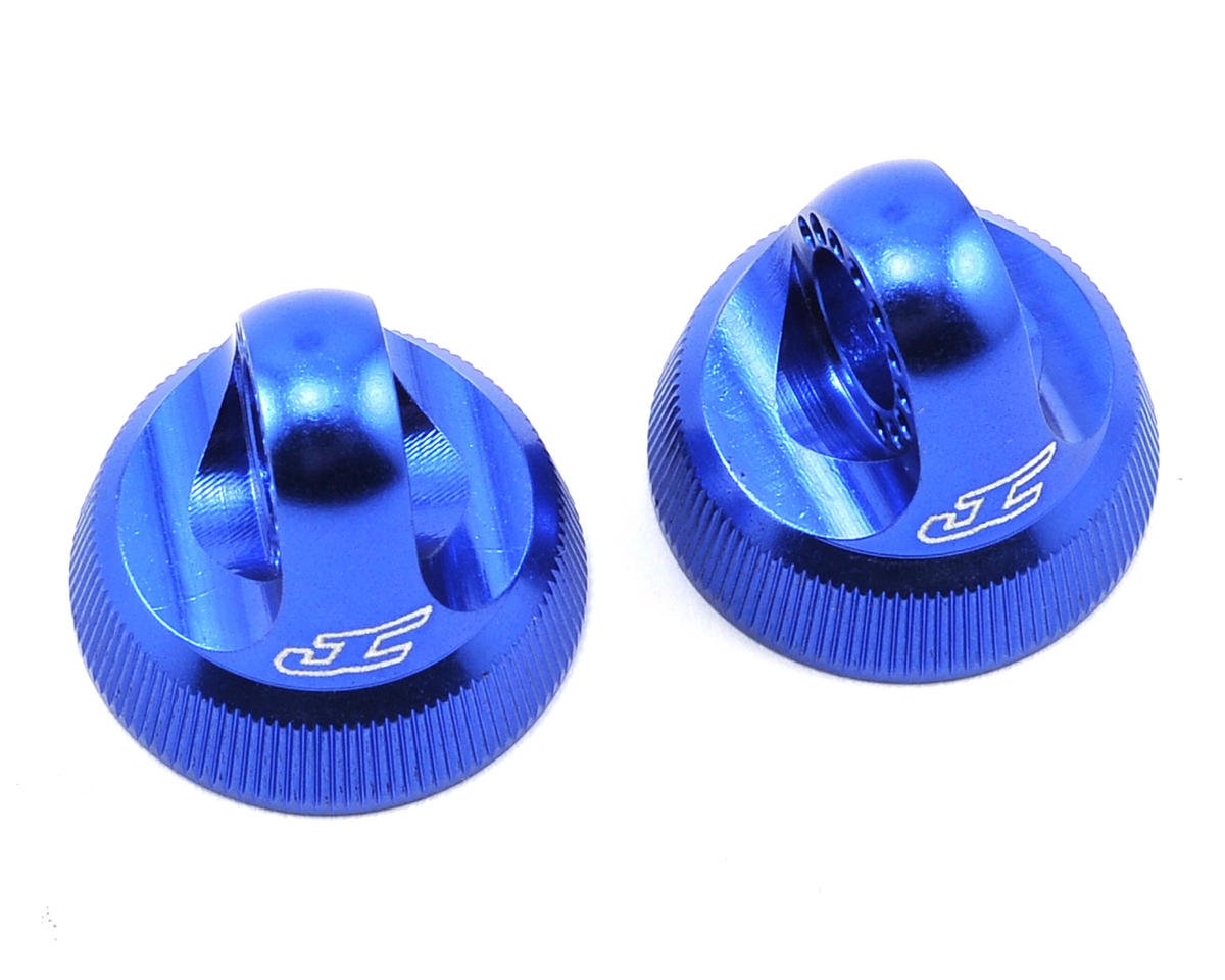 2490-1 JConcepts Fin Aluminum 12mm V2 Shock Cap (Blue) (2) *****One pa ...