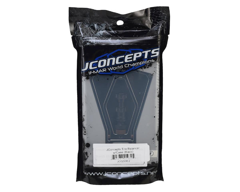2538-2 JConcepts 1/10 & 1/8 Aluminum Tire Balancer w/Case (Black)