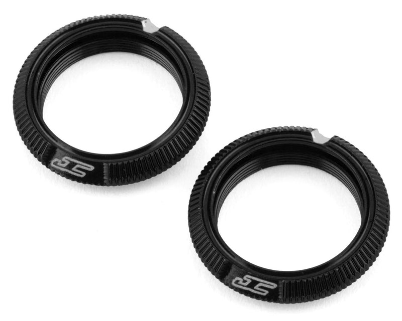 2702-2 JConcepts Team Associated Fin Aluminum 13mm Shock Collars (Black) (2)