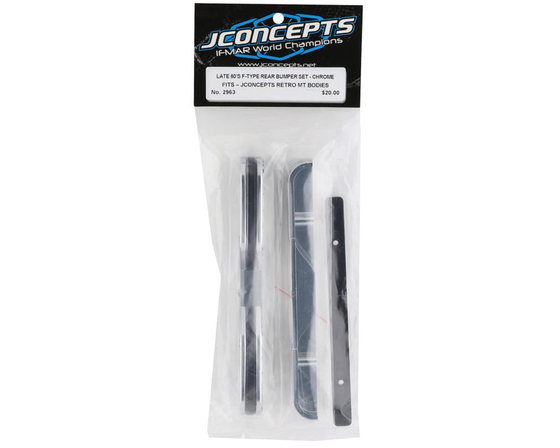 2963 JConcepts Late 80's F-Type Rear Bumper Set (Chrome) (JConcepts Retro MT Bodies)