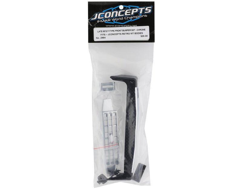 2964 JConcepts Late 80's F-Type Front Bumper Set (Chrome) (JConcepts Retro MT Bodies)