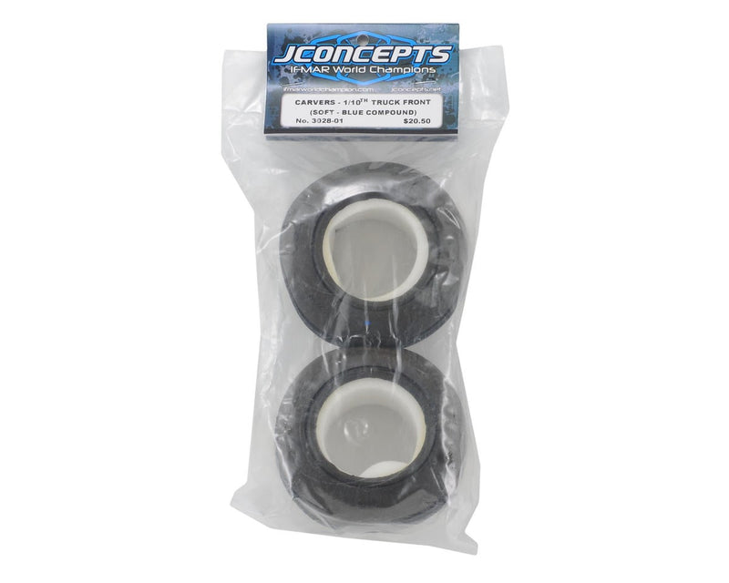 3028-01 JConcepts Carvers 2.2" Truck Front Tires (2) (Blue)