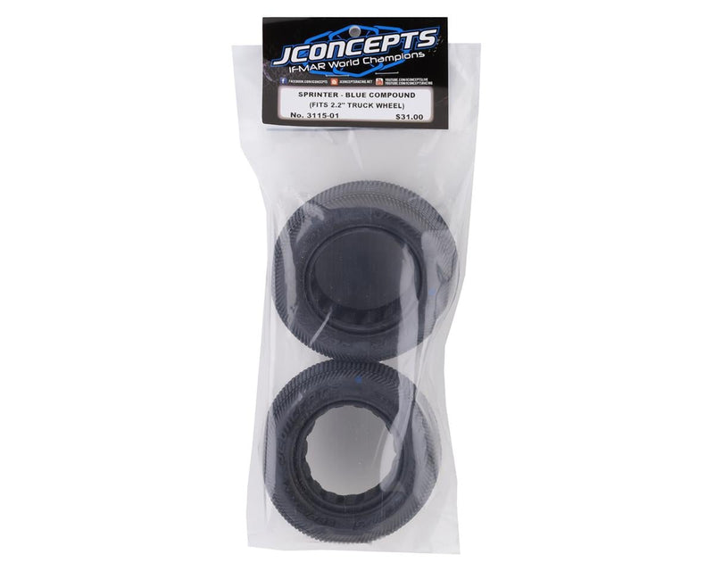 3115-01 JConcepts Stadium Truck Sprinter Tires - 2.2", Blue Compound