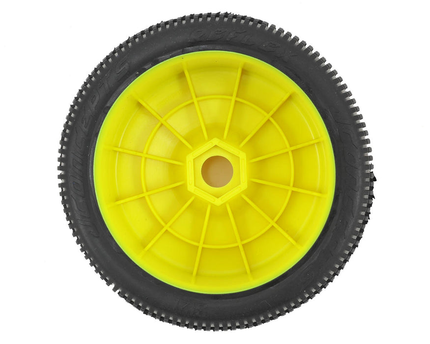 3121-22 JConcepts Reflex Pre-Mounted 1/8th Buggy Tires (2) (Yellow) (Green)