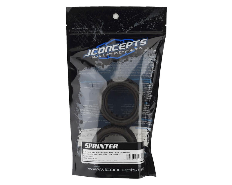 3135-01 JConcepts Sprinter 2.2" 4WD 1/10 Front Buggy Tires (2) (Blue)