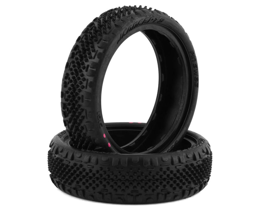 3181-010 JConcepts Pin Swag Slim 2.2" 2WD Front Buggy Carpet Tires (2) (Pink)