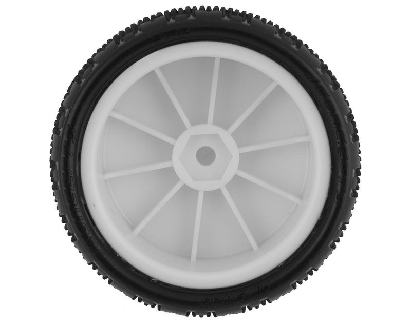 3182-101011 JConcepts Pin Swag 2.2" Pre-Mounted 4WD Front Buggy Carpet Tires (White) (2) (Pink) w/12mm Hex