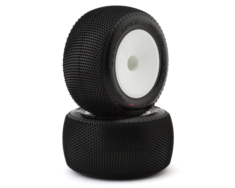3191-101091 JConcepts 1/10 Fuzz Bite 2.2 Pre-Mounted Stadium Truck Tires (White) (2) (Pink) w/12mm Hex