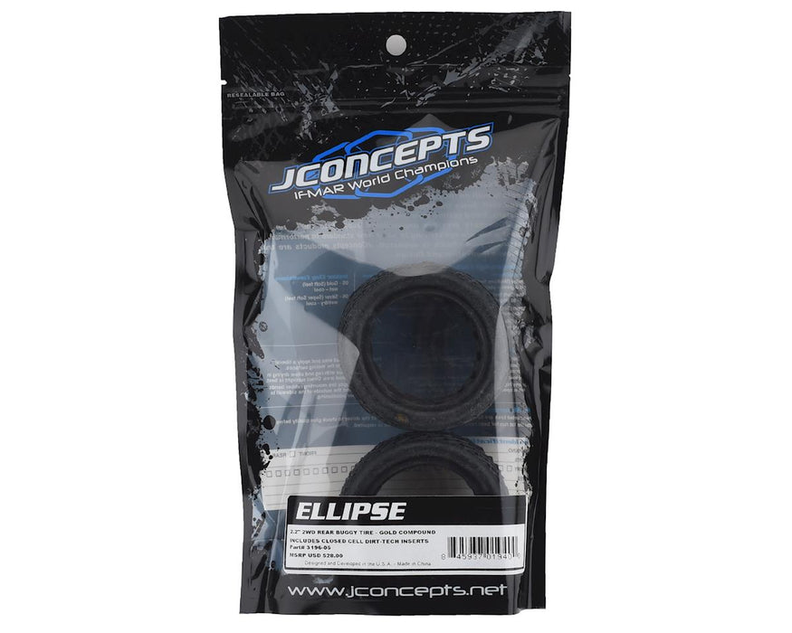 3196-05 JConcepts Ellipse 2.2" Rear 1/10 Buggy Tires (2) (Gold)