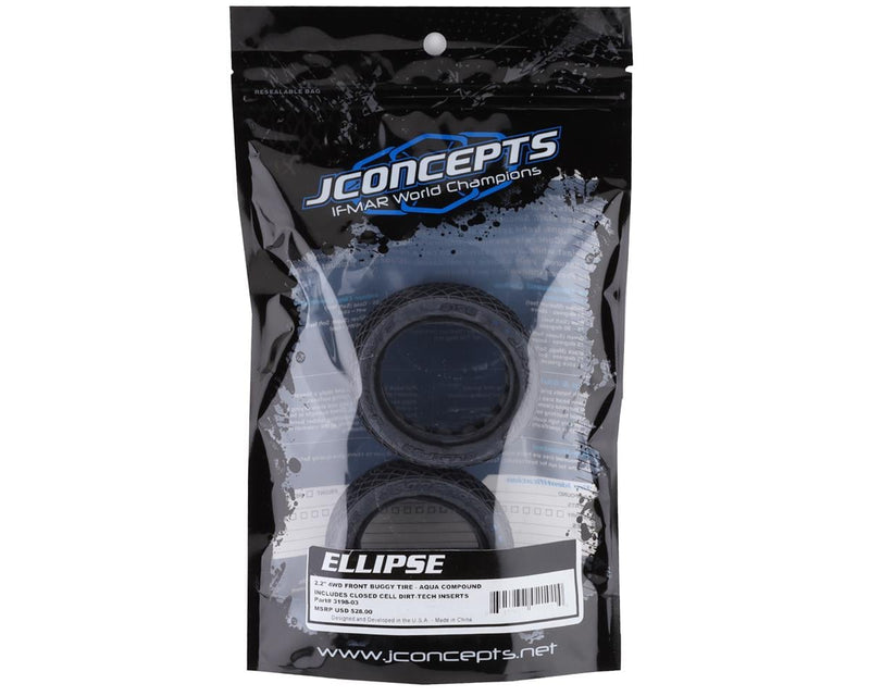 3198-03 JConcepts Ellipse 2.2" 4WD Front Buggy Tires (2) (Aqua A2)