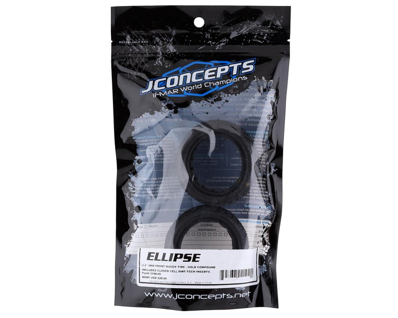 JCO3198-05 JConcepts Ellipse 2.2" 4WD Front Buggy Tires (2) (Gold)