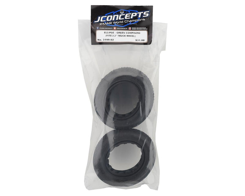 3199-02 JConcepts Ellipse 2.2" 1/10 Stadium Truck Tires (2) (Green)