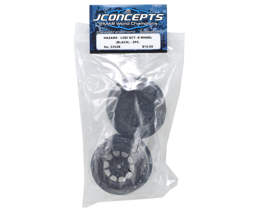 JConcepts 12mm Hex Hazard Short Course Wheels (Black) (2) (TEN-SCTE) 3352B