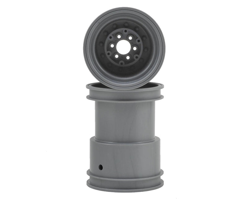 3377S JConcepts Tribute 2.6 Monster Truck Wheel (Silver) (2)