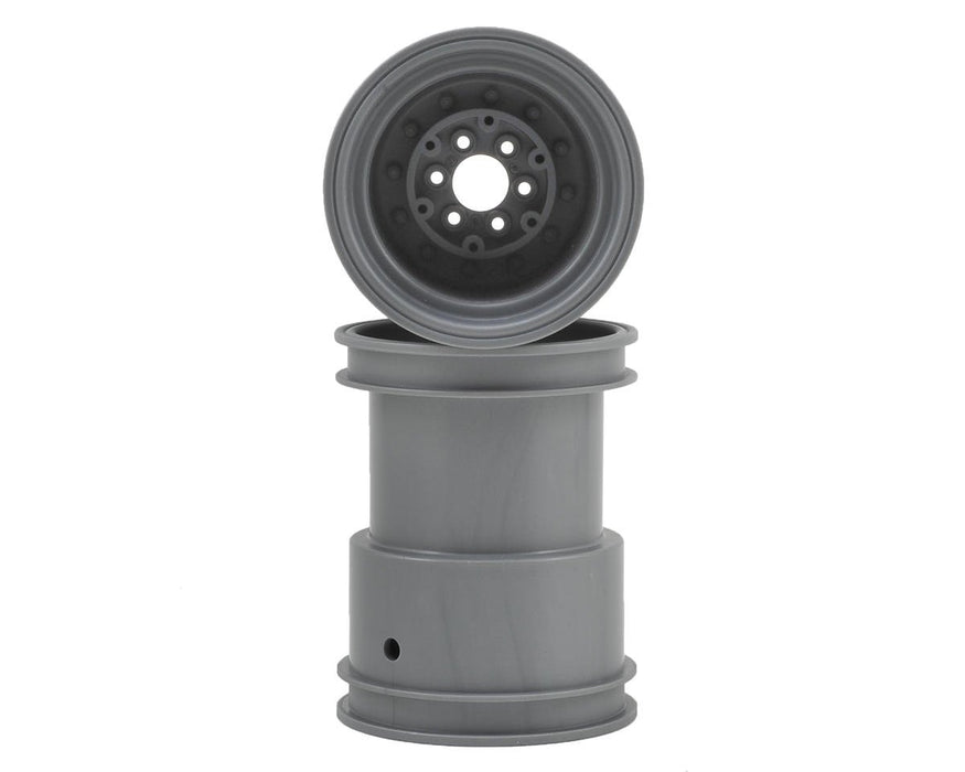 3377S JConcepts Tribute 2.6x3.6" Monster Truck Wheel (Silver) (2)