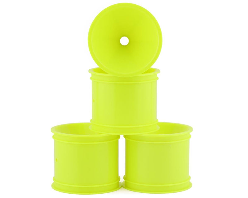 3418Y JConcepts 2.2" Bearing Front Stadium Truck Wheels (Yellow) (4) (RC10T/T2/T3/GT)