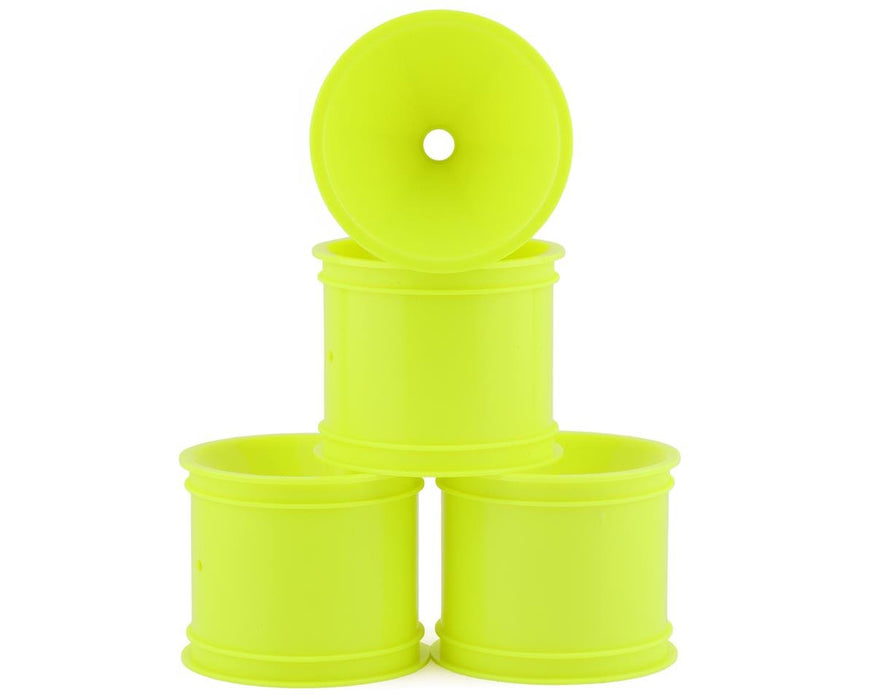 3418Y JConcepts 2.2" Bearing Front Stadium Truck Wheels (Yellow) (4) (RC10T/T2/T3/GT)