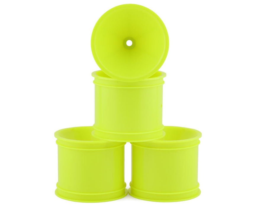 3419Y JConcepts 2.2" Pin Rear Mono Stadium Truck Wheels (4) (Yellow) (RC10T/T2/T3/GT)