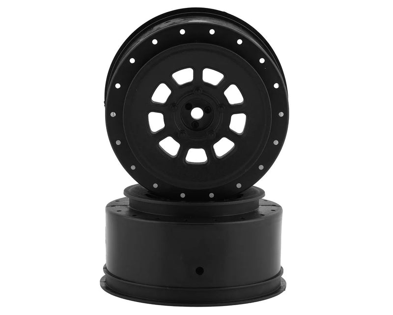 3420B JConcepts 9-Shot Short Course Wheels w/3mm Offset (2) (Black) w/12mm Hex