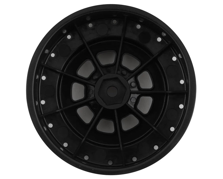 3420B JConcepts 9-Shot Short Course Wheels w/3mm Offset (2) (Black) w/12mm Hex