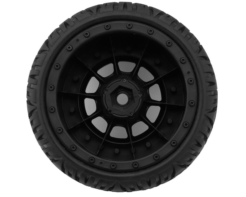 4015-3994 JConcepts G-Locs Pre-Mounted Monster Truck Tires w/Hazard Wheel (Black) (2) (Platinum)