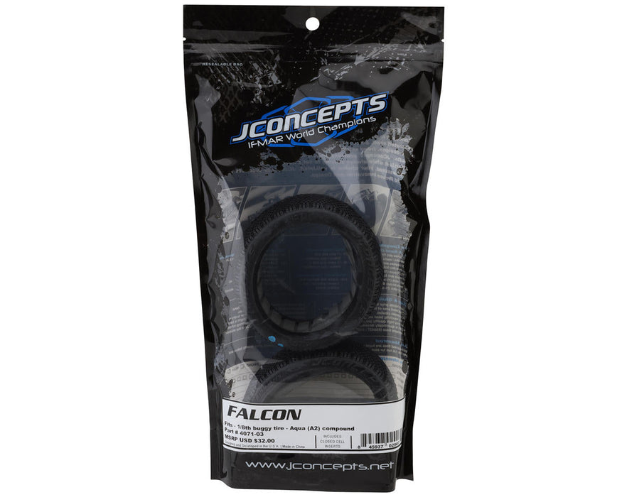 4071-01 JConcepts Falcon 1/8 Off-Road Buggy Tires (2) (Blue)