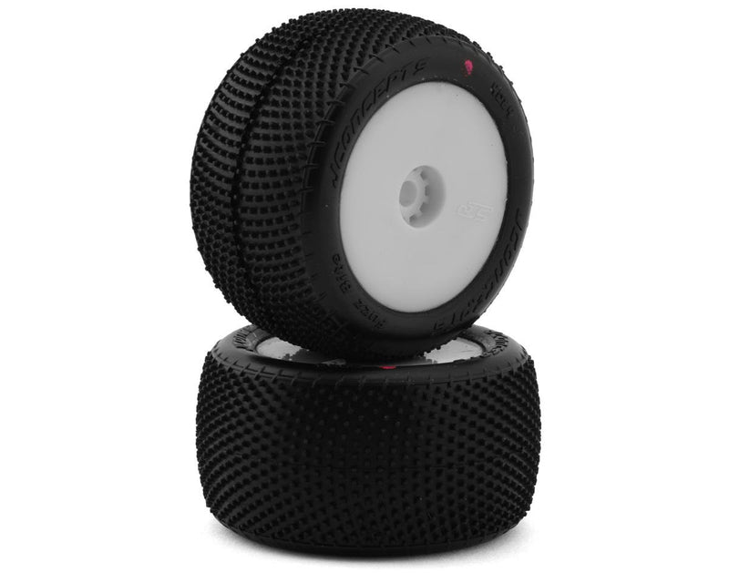 4084-1221 JConcepts Mini-T Fuzz Bite Pre-Mounted Rear Tires (White) (2) (Pink)