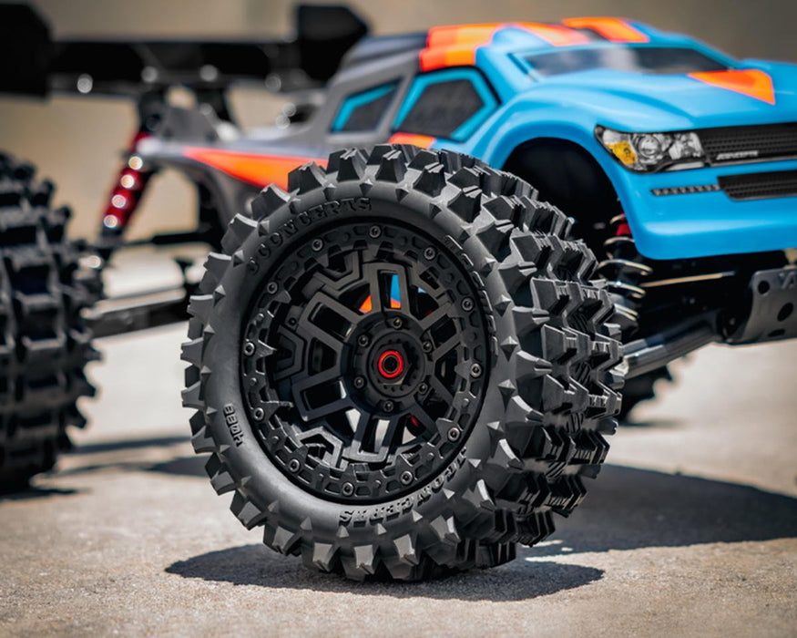 4088-39912 JConcepts Magma Pre-Mounted Monster Truck Tires (Black) (2) w/17mm Hex