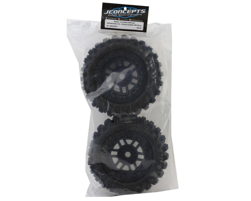 4088-39912 JConcepts Magma Pre-Mounted Monster Truck Tires (Black) (2) w/17mm Hex
