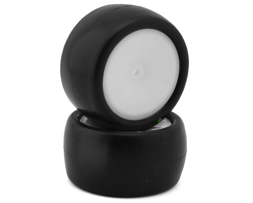 4118-1221 JConcepts Smoothie 3 2.2" Pre-Mounted Rear Buggy Tires (White) (2) (Green) w/12mm Hex