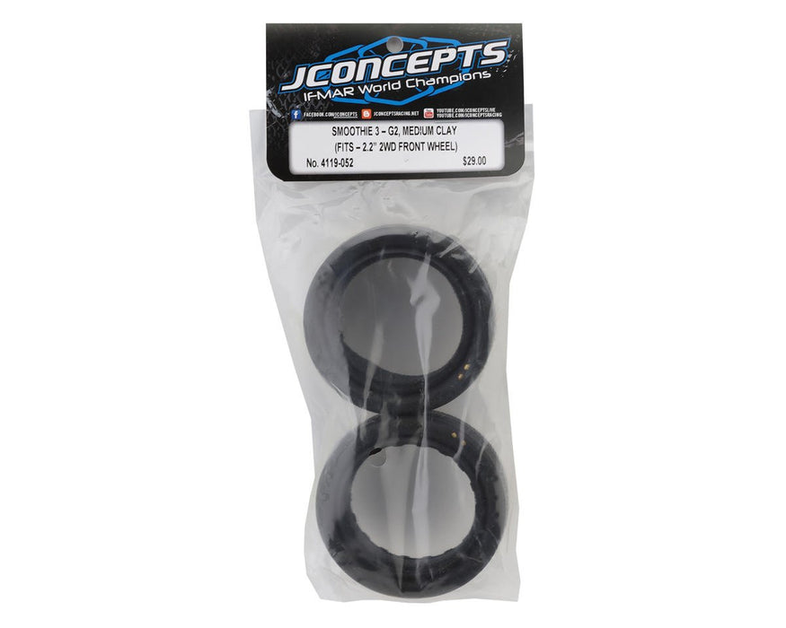 4119-052 JConcepts Smoothie 3 2.2" 2WD Front Buggy Tires (2) (G2 - Medium)