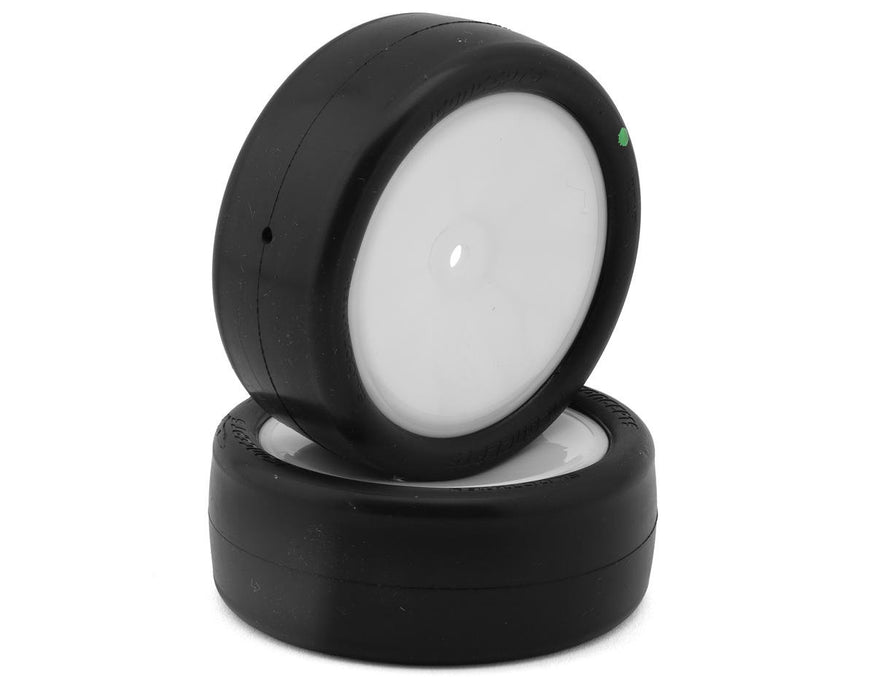 4119-1211 JConcepts Smoothie 3 2.2" Pre-Mounted 2WD Front Buggy Tires (White) (2) (Green) w/12mm Hex