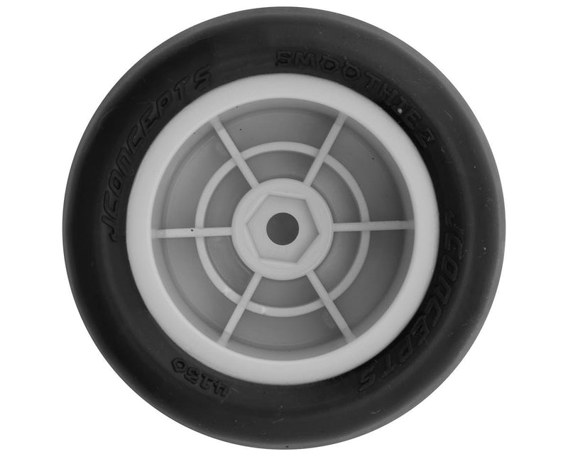 4130-1221 JConcepts Mini-B/Mini-T Smoothie 2 Pre-Mounted Rear Tires (White) (2) (Green)