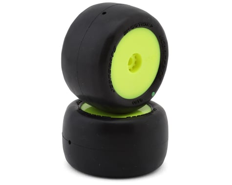 4130-2221 JConcepts Mini-B/Mini-T Smoothie 2 Pre-Mounted Rear Tires (Yellow) (2) (Green)