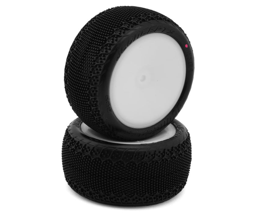 4169-101021 JConcepts 3DP 2.2" Pre-Mounted Rear Buggy Carpet Tires (White) (2) (Pink) w/12mm Hex